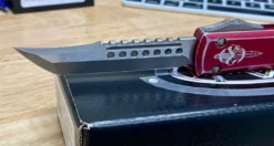 All Knife Brands Microtech Ultratech Hellhound Signature 119-10 - Distressed Red Knife