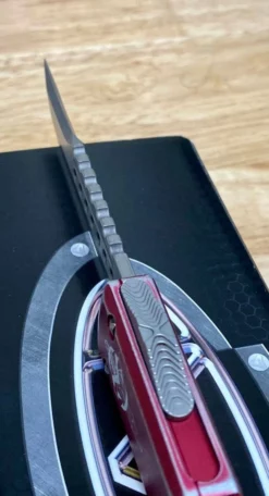 All Knife Brands Microtech Ultratech Hellhound Signature 119-10 - Distressed Red Knife