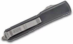 All Knife Brands Microtech Ultratech OTF 3.46" Satin Plain/Serrated D/E Black Handles 122-6