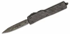 All Knife Brands Microtech UTX-70 D/E - Carbon Fiber - Damascus Blade 147-16CFS