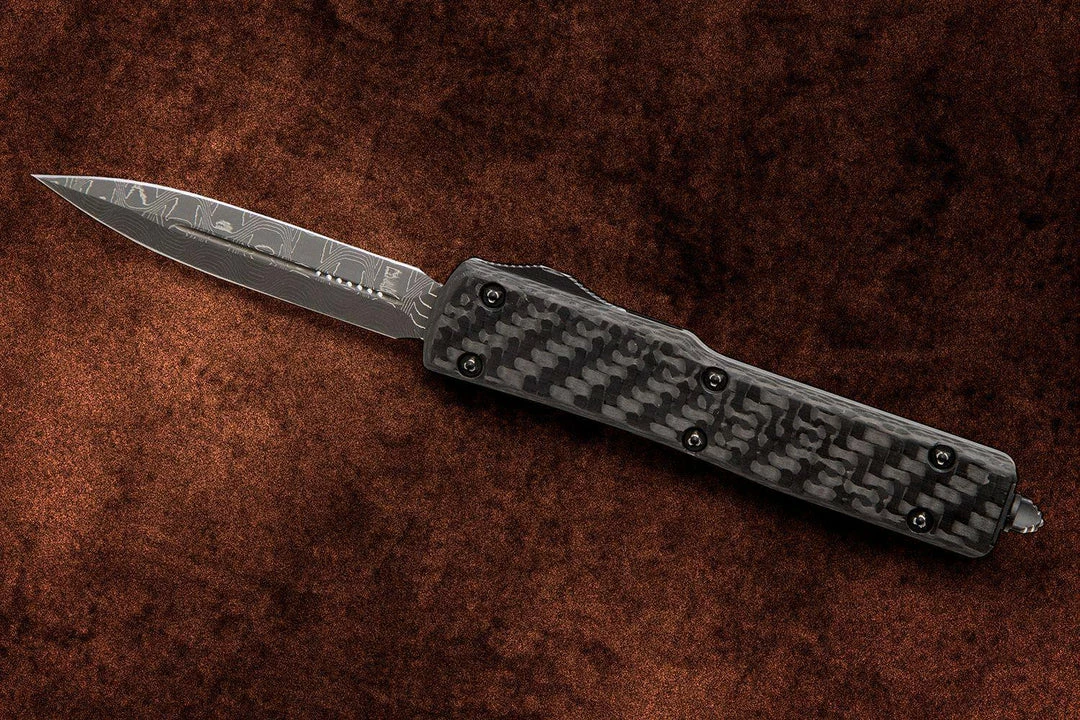 Coupon ✨ All Knife Brands Microtech UTX-70 D/E - Carbon Fiber - Damascus Blade 147-16CFS 🛒 7 All Knife Brands Microtech UTX-70 D/E - Carbon Fiber - Damascus Blade 147-16CFS