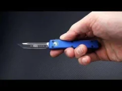 All Knife Brands Microtech UTX-70 T/E - Blue Handle - Black Blade 149-1BL