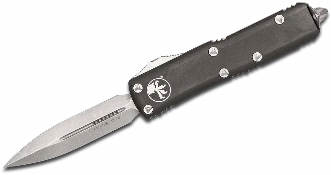 Hot Sale π Microtech UTX-85 OTF Knife 3" Apoc D/E, Black Handles 232-10AP All Knife Brands π 3 Microtech UTX-85 OTF Knife 3" Apoc D/E, Black Handles 232-10AP All Knife Brands