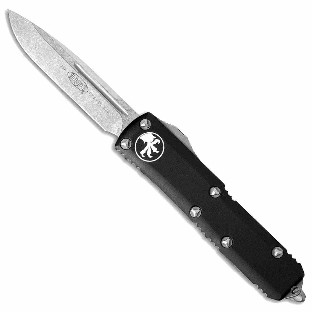Budget β Microtech UTX-85 S/E Black Handle Stonewashed Blade 231-10 π₯° 3 Microtech UTX-85 S/E Black Handle Stonewashed Blade 231-10