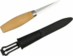 MORAKNIV All Fixed Blades Mora M-106-1630 Wood Carving 106 Fixed 3.25" Laminated Steel Blade, Birch (Sweden)