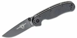 Ontario RAT 2 Folding Knife 3.0" Black Plain Blade, Black Nylon Handles - 8861
