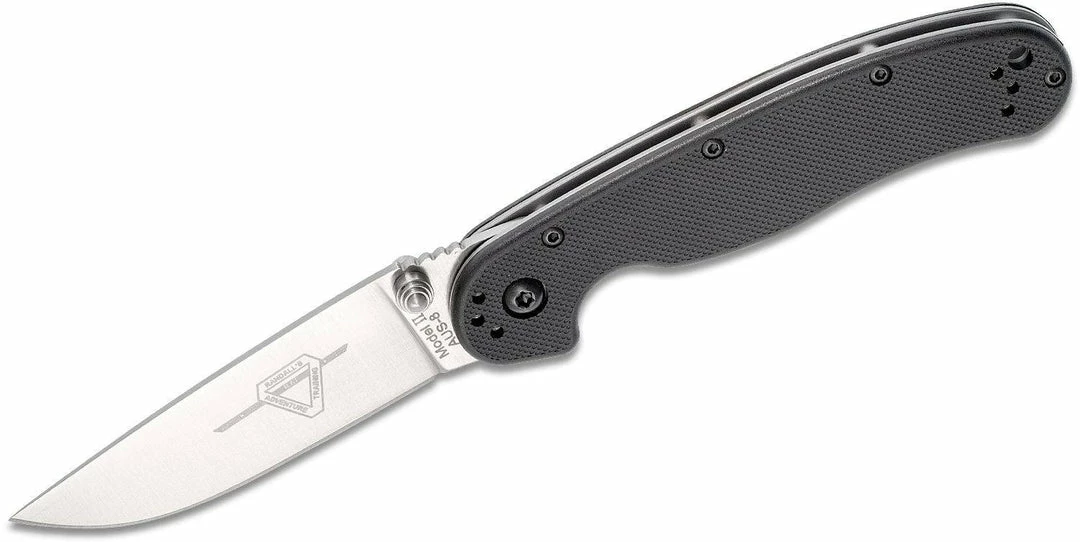 Cheap 💯 Ontario RAT 2 Folding Knife 3.0" Satin Plain Blade, Black Nylon Handles - 8860 ⌛ 3 Ontario RAT 2 Folding Knife 3.0" Satin Plain Blade, Black Nylon Handles - 8860