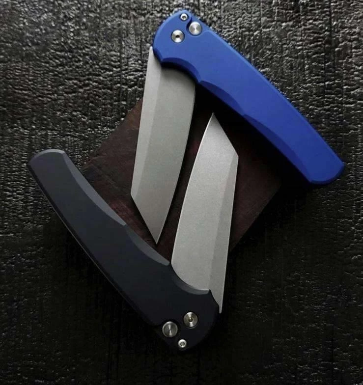 Cheap 🤩 PROTECH KNIVES Pro-Tech Malibu Reverse Tanto Button Lock Flipper 5201 All Knife Brands 🎉 3 PROTECH KNIVES Pro-Tech Malibu Reverse Tanto Button Lock Flipper 5201 All Knife Brands