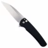 PROTECH KNIVES Pro-Tech Malibu Wharncliffe Plunge Lock Flipper Knife Black (3.3" Stonewash)