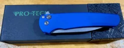 PROTECH KNIVES Pro-Tech Malibu Wharncliffe Plunge Lock Flipper Knife Blue (3.3