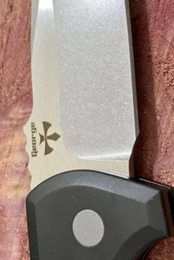 PROTECH KNIVES Pro-Tech Rockeye Auto Black Handle, Stonewash S35VN Blade LG301