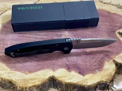 PROTECH KNIVES Pro-Tech Rockeye Auto Black Handle, Stonewash S35VN Blade LG301