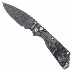 PROTECH KNIVES Pro-Tech Strider SnG Custom Auto Camo G-10 Damascus Blade Pearl Button 2436-DAMASCUS All Knife Brands