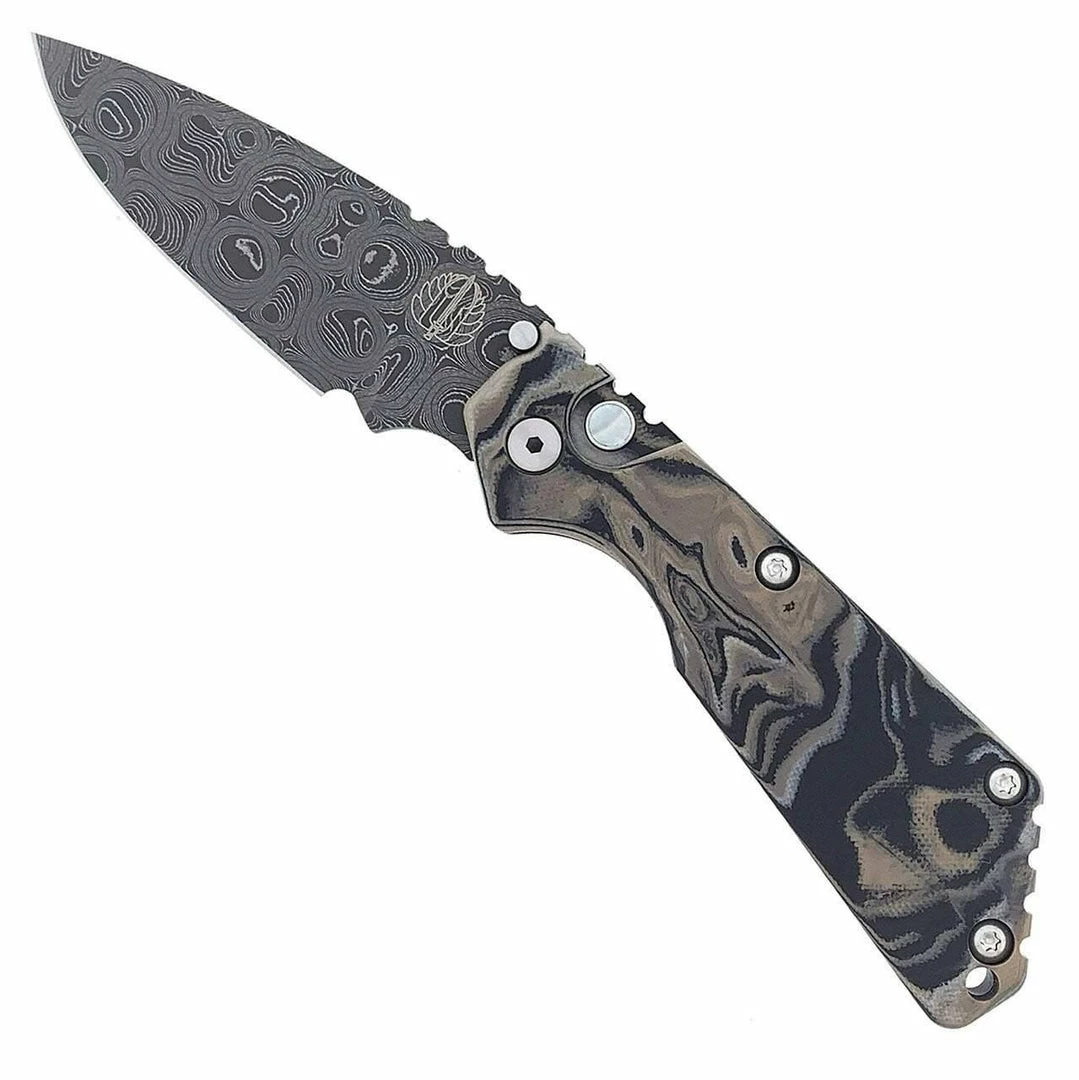 Hot Sale 👍 PROTECH KNIVES Pro-Tech Strider SnG Custom Auto Camo G-10 Damascus Blade Pearl Button 2436-DAMASCUS All Knife Brands 👏 3 PROTECH KNIVES Pro-Tech Strider SnG Custom Auto Camo G-10 Damascus Blade Pearl Button 2436-DAMASCUS All Knife Brands