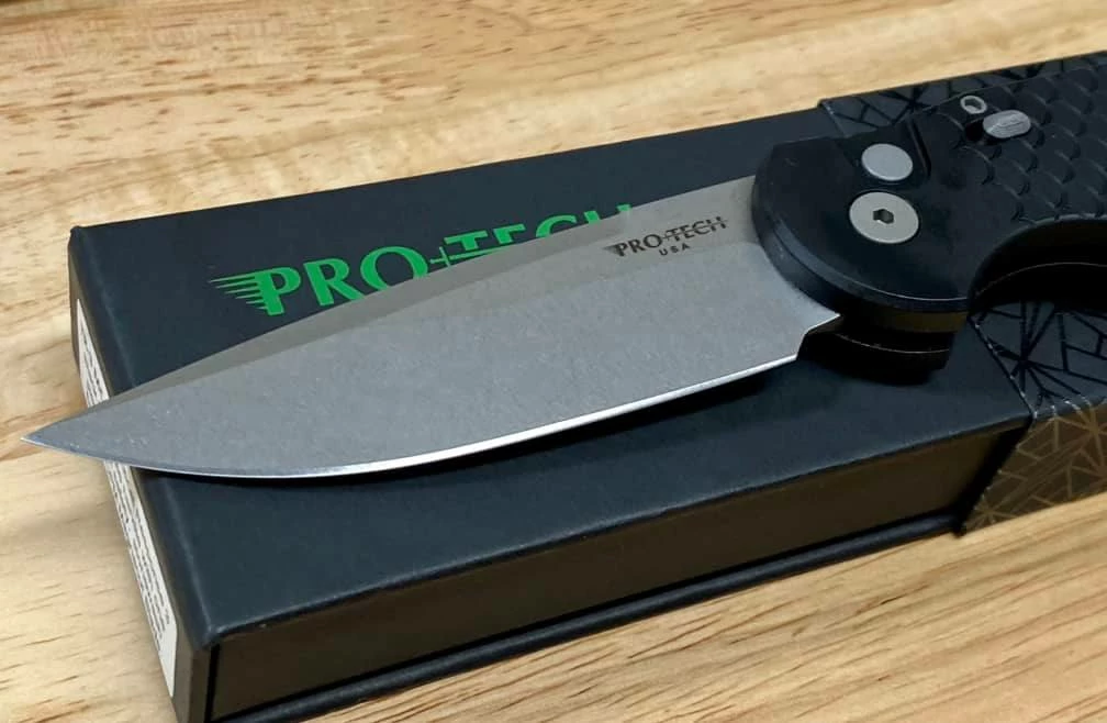 Outlet ๐ PROTECH KNIVES Pro-Tech TR-3 MC1 Magnacut Knife Fish Scale Black ๐ 3 PROTECH KNIVES Pro-Tech TR-3 MC1 Magnacut Knife Fish Scale Black