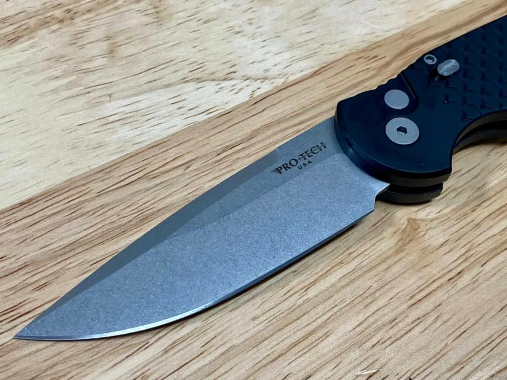 Outlet ๐ PROTECH KNIVES Pro-Tech TR-3 MC1 Magnacut Knife Fish Scale Black ๐ 6 PROTECH KNIVES Pro-Tech TR-3 MC1 Magnacut Knife Fish Scale Black