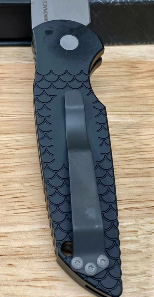 Outlet ๐ PROTECH KNIVES Pro-Tech TR-3 MC1 Magnacut Knife Fish Scale Black ๐ 10 PROTECH KNIVES Pro-Tech TR-3 MC1 Magnacut Knife Fish Scale Black