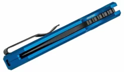 Protech Knives Les George SBR Black DLC Blue Handle Knife LG403-BLUE