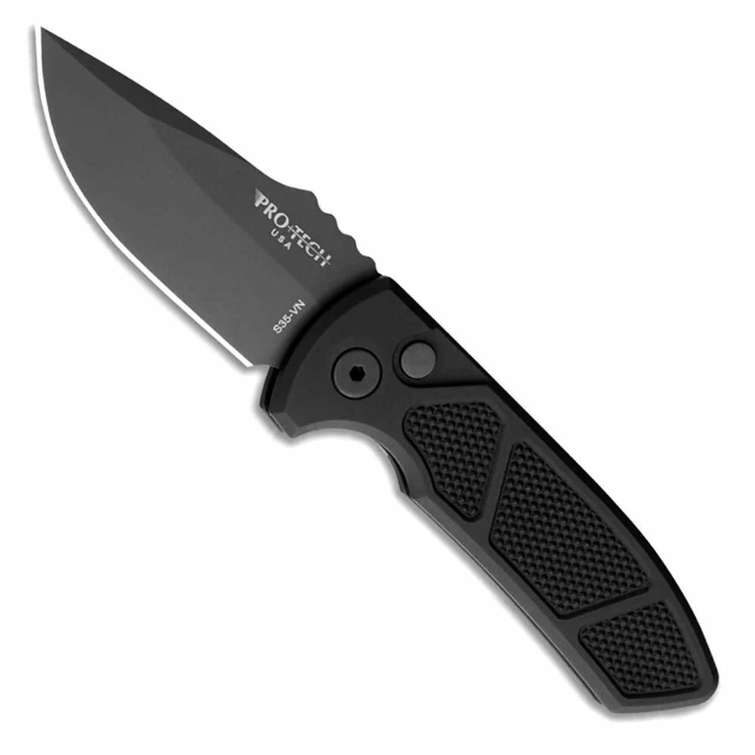 Cheap ๐ PROTECH KNIVES ProTech Les George SBR LG407 Textured Black Handle DLC Knife (USA) All Knife Brands ๐ 3 PROTECH KNIVES ProTech Les George SBR LG407 Textured Black Handle DLC Knife (USA) All Knife Brands