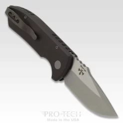 PROTECH KNIVES All Knife Brands ProTech Les George SBR Stonewashed Blade Knurled LG405