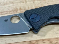 Spyderco C235CFTIP Drunken Folding Knife 3.5" S90V Carbon Fiber / Titanium (Pre-Owned) Spyderco Knives
