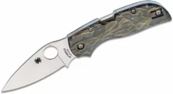 Spyderco Chaparral Knife 2.8" CTS XHP Satin Plain Blade, Raffir Noble Handles Spyderco Knives