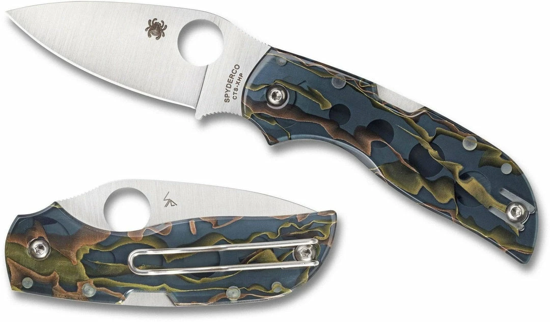 Cheap 😀 Spyderco Chaparral Knife 2.8" CTS XHP Satin Plain Blade, Raffir Noble Handles Spyderco Knives 💯 7 Spyderco Chaparral Knife 2.8" CTS XHP Satin Plain Blade, Raffir Noble Handles Spyderco Knives