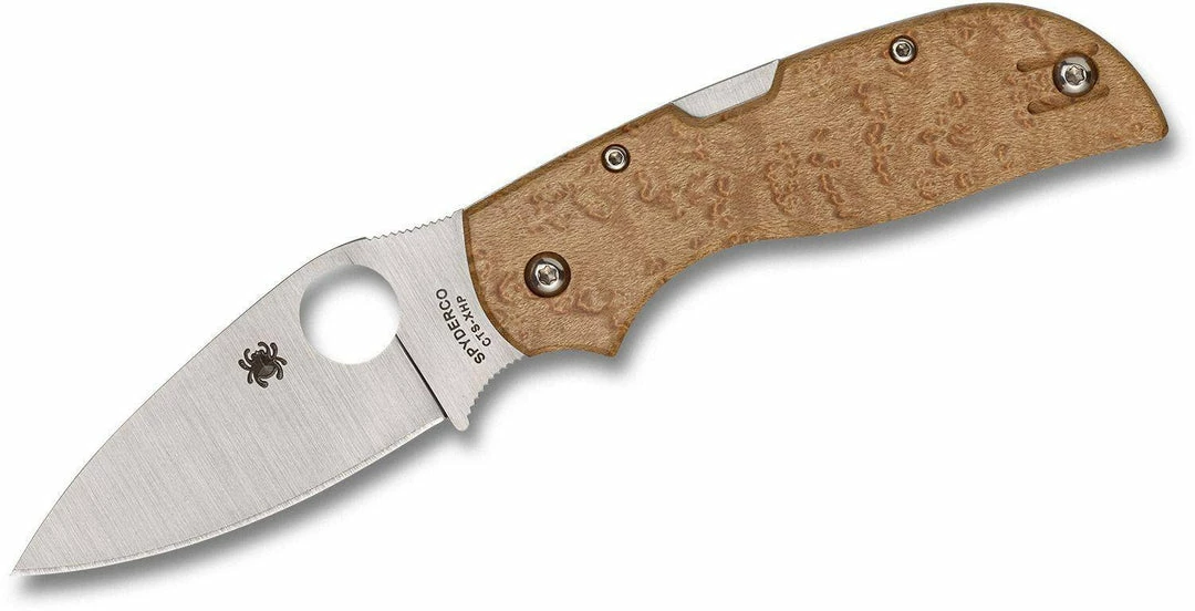 Flash Sale ๐ Spyderco Chapparal Birdseye Maple Knife (CTS-XHP) C152WDP โค๏ธ 3 Spyderco Chapparal Birdseye Maple Knife (CTS-XHP) C152WDP