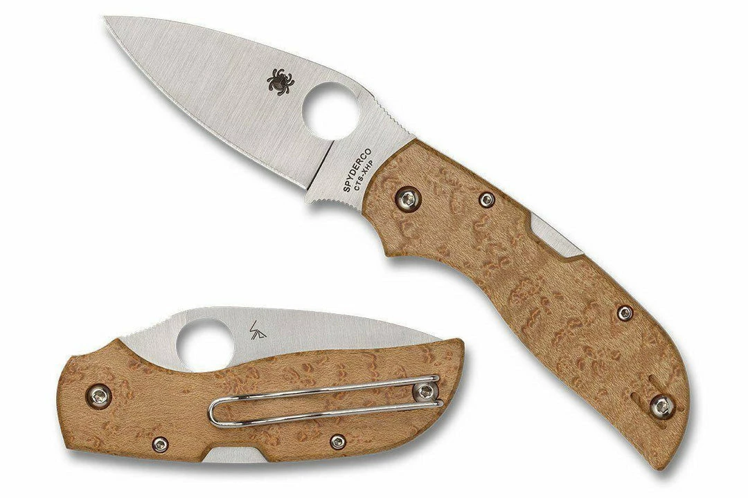 Flash Sale ๐ Spyderco Chapparal Birdseye Maple Knife (CTS-XHP) C152WDP โค๏ธ 7 Spyderco Chapparal Birdseye Maple Knife (CTS-XHP) C152WDP