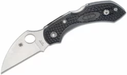 Spyderco Dragonfly 2 Wharncliffe Knife 2.28" Satin Plain Blade, Black Handles