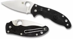 Spyderco Manix 2 Knife Plain Blade Black Handles Spyderco Knives