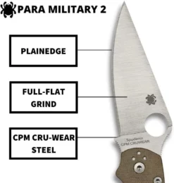 Spyderco Paramilitary 2 C81MPCW2 Folding Knife 3.47