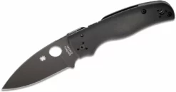 Spyderco Shaman Folding Knife 3.58" S30V Black Plain Blade, Matte G10