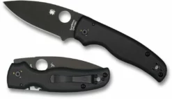 Spyderco Shaman Folding Knife 3.58" S30V Black Plain Blade, Matte G10