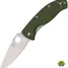 Spyderco Knives Spyderco Tenacious Knife 3-3/8" Combo Blade (Green)