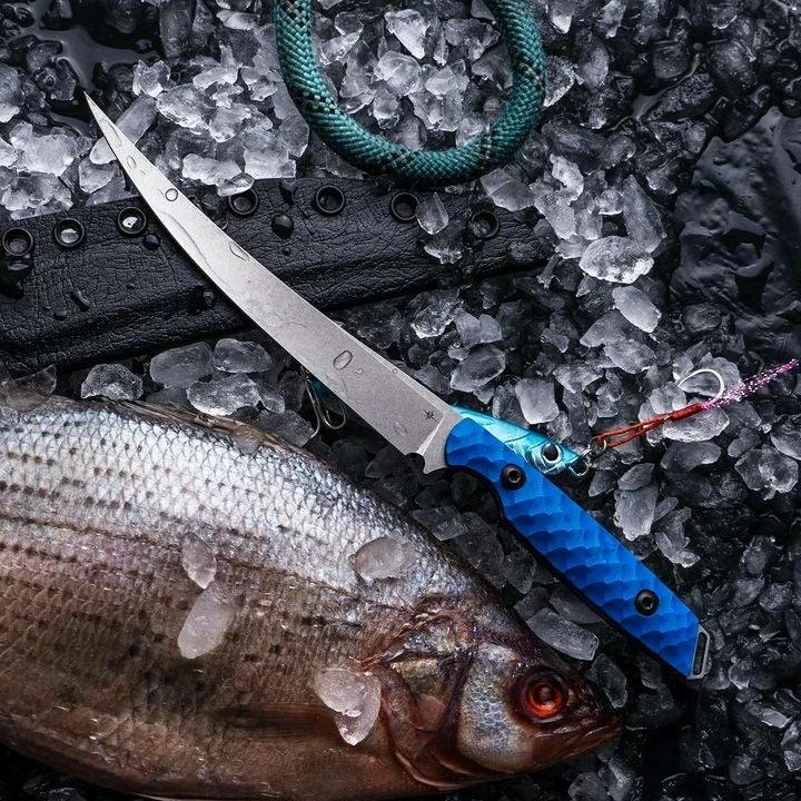 Hot Sale ๐ฅ TOOR KNIVES Toor Avalon Fillet Knife 6" CPM-154 Stonewashed Fillet, Leviathan Blue G10 Handles ๐ฏ 3 TOOR KNIVES Toor Avalon Fillet Knife 6" CPM-154 Stonewashed Fillet, Leviathan Blue G10 Handles