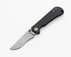 TOOR KNIVES Toor Chasm Folding Knife 3" CPM-154 Stonewashed, Black Titanium Handles - FL154R