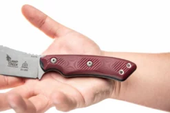 TOPS KNIVES All Knife Brands TOPS CPCKFE-01 Camp Creek Fire Edition Tumbled S35VN Red Black G10 Fixed Blade