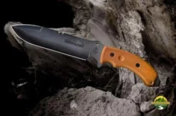 TOPS KNIVES TOPS Tahoma Field Knife Double Edged 7-5/16 Carbon Blade