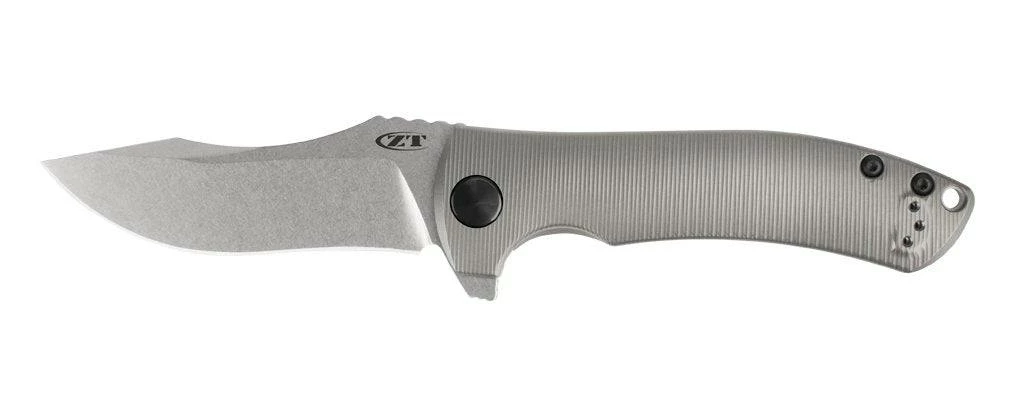 Cheapest π Zero Tolerance Les George 0920 Flipper 3.9" CPM-20CV Stonewashed Blade, 3D Machined Titanium Handles π 3 Zero Tolerance Les George 0920 Flipper 3.9" CPM-20CV Stonewashed Blade, 3D Machined Titanium Handles